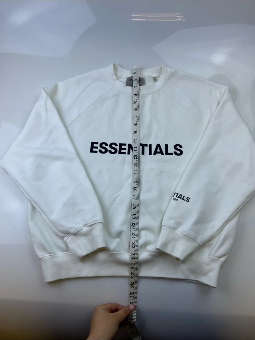 Essentials White Fleece Sweater N257-3